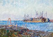 Frederick Mccubbin Ships, Williamstown by Frederick McCubbin oil on canvas